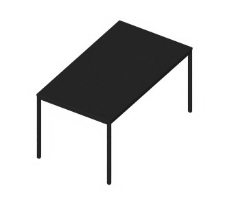 Tisch INTROTEC 4-Fuss schwarz B: 1400