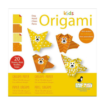 Faltpapier Origami Kids Hund 15x15