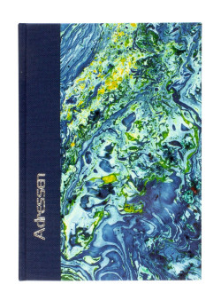 Adressbuch A6 Marmor blau/grün