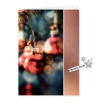 Weihnachtskarte 8987 mit Metallicdruck