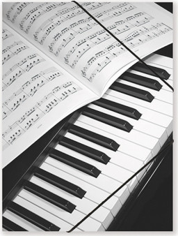 Gummispannmappe Klavier/Notenblatt