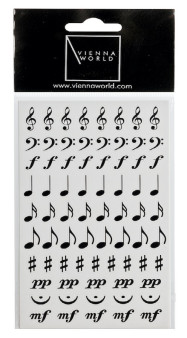 Sticker Musiksymbole (2 Blatt)