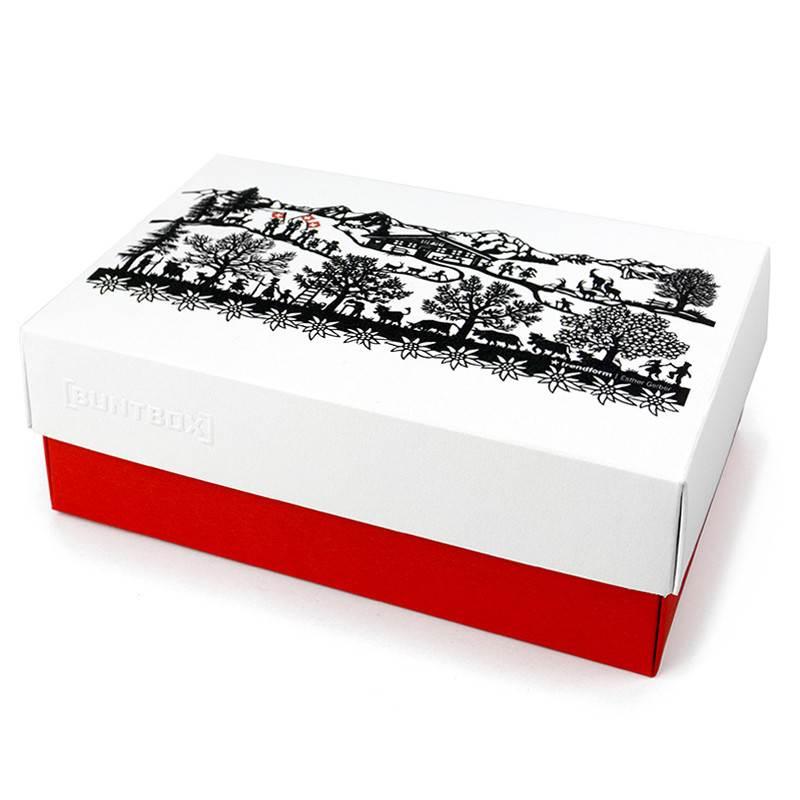 Buntbox M SWISS TRADITION rot/weiss