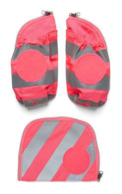 ergobag Fluo-Zip Set mit Reflektor und Seitentaschen Pink