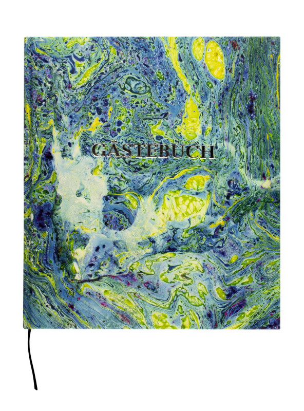 Gästebuch Marmor blau/grün 196S