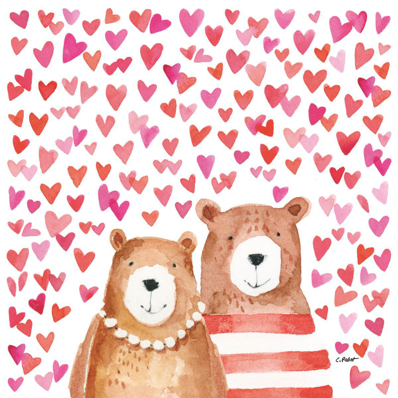 Servietten Love Bears 33x33