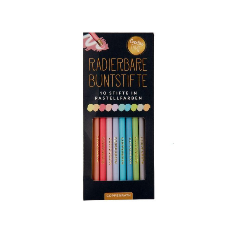 Radierbare Buntstifte - Pastellfarben